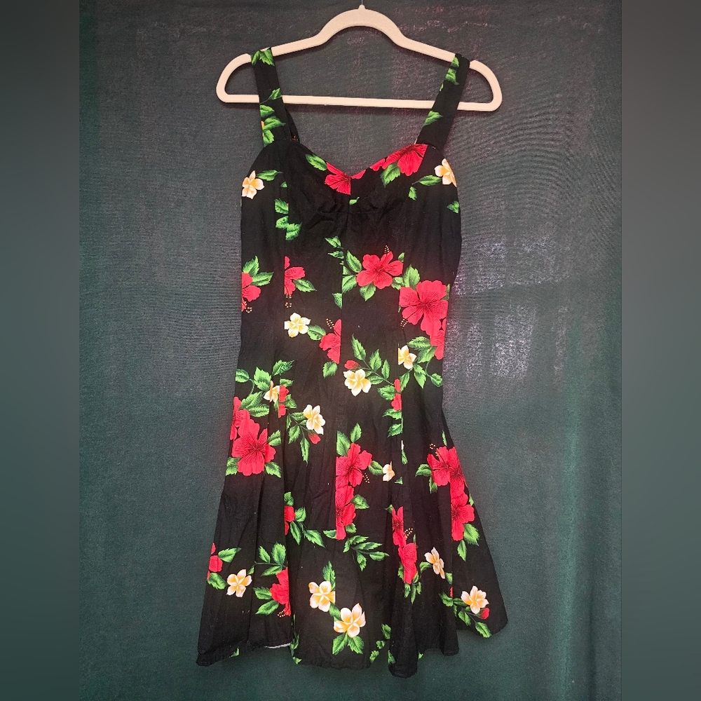 Floral Black Dress